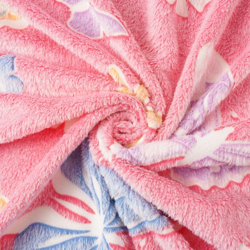 Bunnikins & Clover Butterfly Glow in The Dark Blanket for Daughters, Soft Kids Blankets for Christmas Halloween Birthday Valentines Gifts,50"x60"