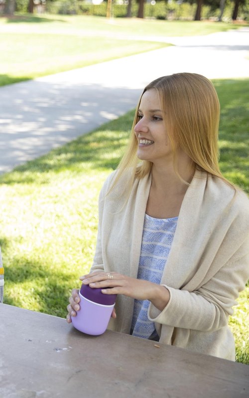 MIRA 9oz Insulated Food Jar Thermo for Hot Food & Soup, Compact Stainless Steel Vacuum Lunch Container - Lilac