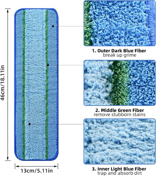 Bona Deep Clean Pads - Washable & Reusable Microfiber Cleaning Pads for Hardwood & Multi-Surface | 3 Pack