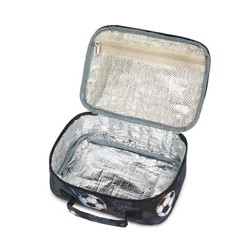 CAMTOP Kids Soccer Lunch Box Boys Girls Insulated Lunch Cooler Bag Reusable Lunch Tote Kit for School Travel
