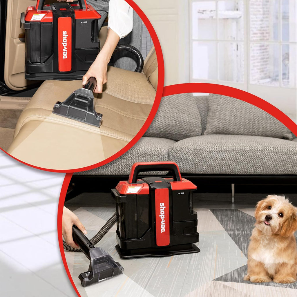 Shop-Vac Portable Carpet Cleaner - Powerful Spot Cleaner for Pet Stains | Lightweight Design with Two Solutions