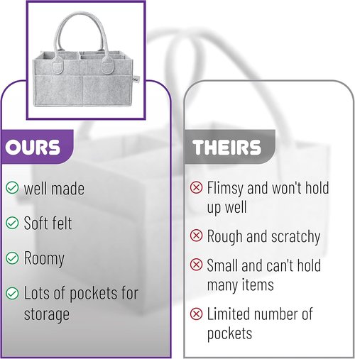 Mr. Pen - Baby Diaper Caddy Organizer | Portable Car & Nursery Changing Table Storage