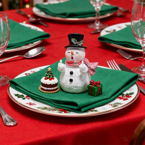 Hodao Snowman Figurine - Unique Indoor Holiday Decoration | Festive Ornament for Home & Office