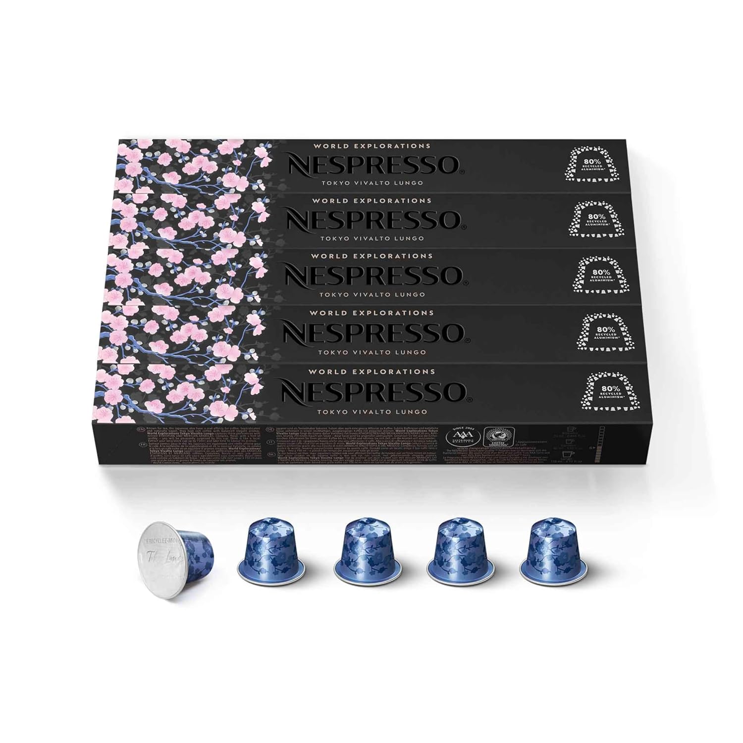 Nespresso Original Line Coffee Capsules - Tokyo Vivalto Lungo, Medium Roast, 50 Count Pods