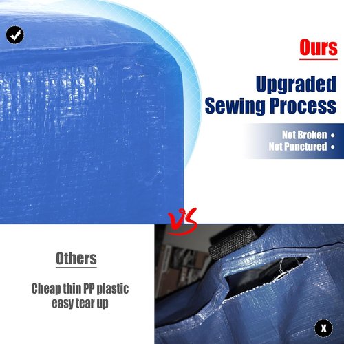 Cosy Family Extra Large Moving Bags - 8 Pack with Backpack Straps & Strong Zippers | Space-Saving Storage Totes