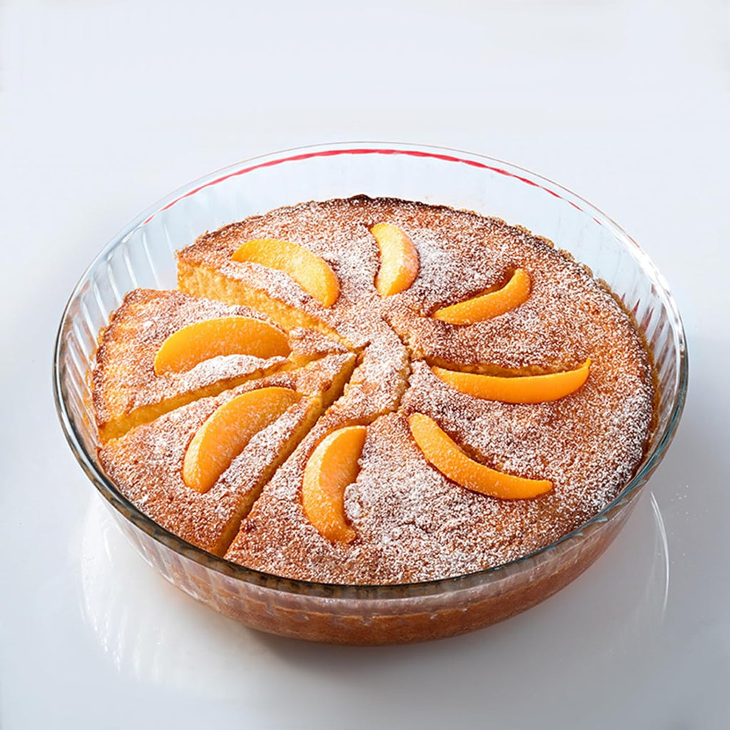 Skiennix 10-Inch Glass Deep Pie Dish - Durable Clear Baking Pan for Perfect Quiches & Pies