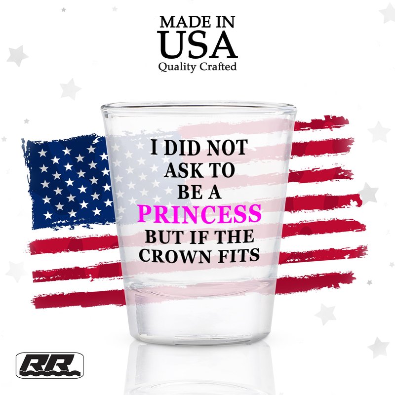 Rogue River Tactical Square Funny Princess Shot Glass Gift For Her Wife Mom Mother Joke Gag Gift