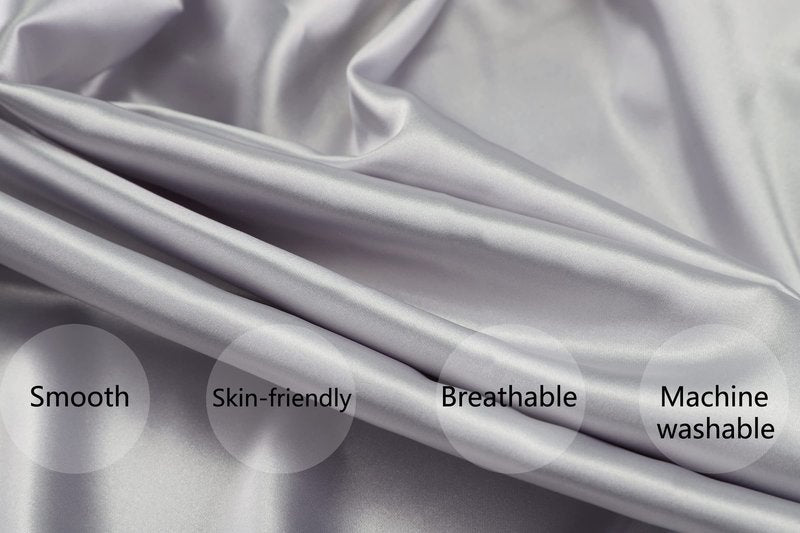 Satin Bassinet Sheet 2 Pack Ultra Soft Silk Compatible with Mika Micky Bedside Sleeper Fits Perfectly on 19 x 32 Inch Bed Side Sleeper Mattress Pad Protect for Baby Hair and Skin Grey White