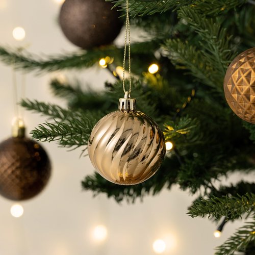 Valery Madelyn 100ct Christmas Tree Decorations Ball Ornament Set, Bronze Copper Brown Gold Shatterproof Hanging Ornaments Bulk for Fall Thanksgiving Autumn Harvest Xmas Holiday Party Decor