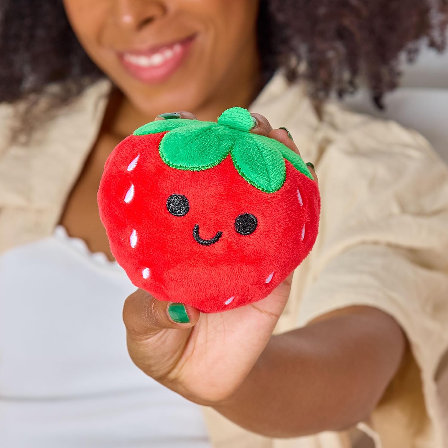 Relatable Emotional Support Strawberries - Cuddly Plushies Set with 5 Toys & Carrying Basket | Perfect Gift for All Ages