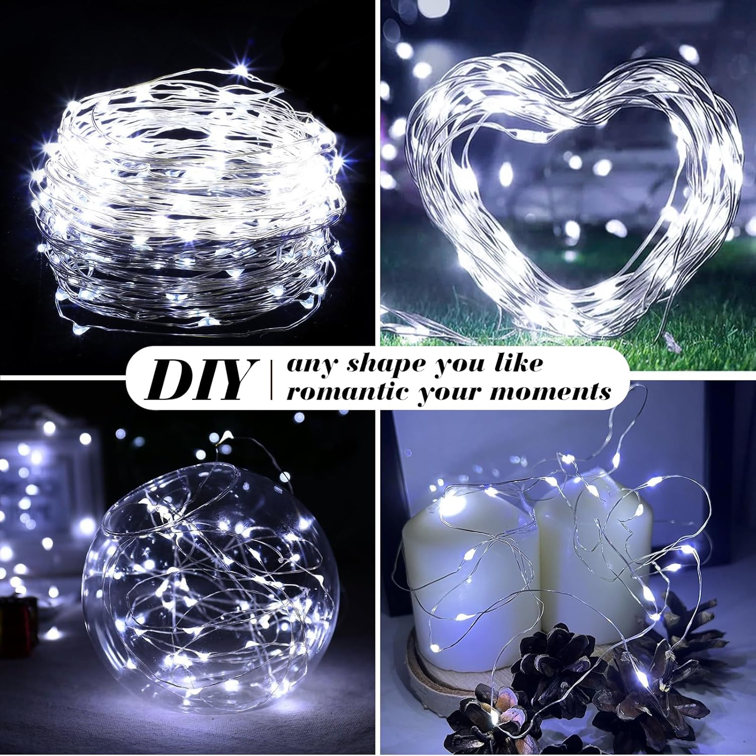 ZGWJ Fairy Lights - 8 Pack Battery Operated 7ft Mini LED String Lights | 3 Modes for DIY & Party Decor