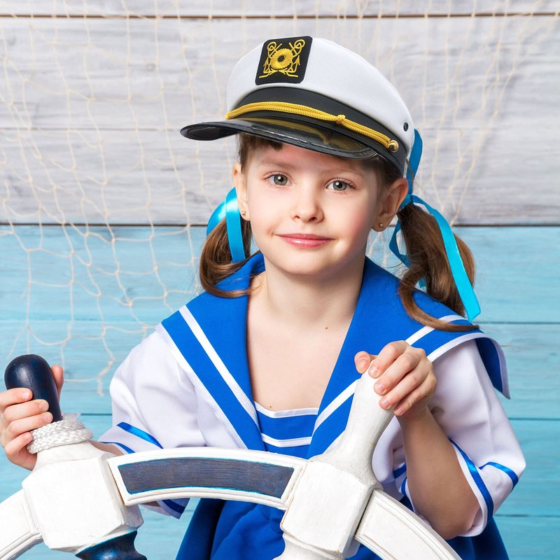 SGBETTER 20 Pack Captain Hats Adjustable White Sailors Navy Yacht Hats for Halloween Cruise Line Captain Theme Party Cosplay Costume Accessory