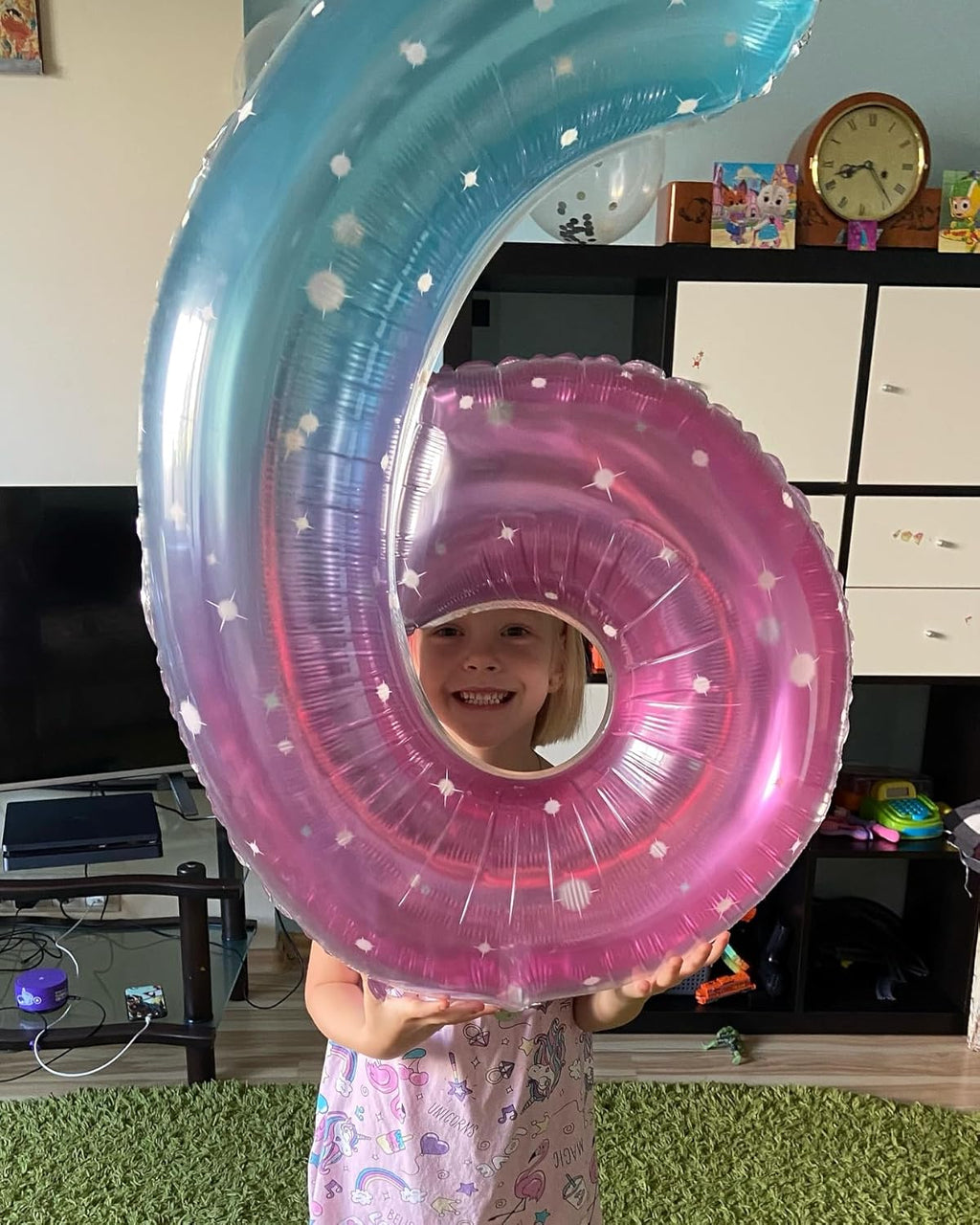 Starry Sky | 40-Inch Number 5 Balloon - Perfect for 5th Birthday Party Decorations