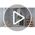 PONY DANCE Red & Blackout Curtains with White Sheer Overlay, 52"W x 84"L, Pack of 2 - Girls Bedroom Decor