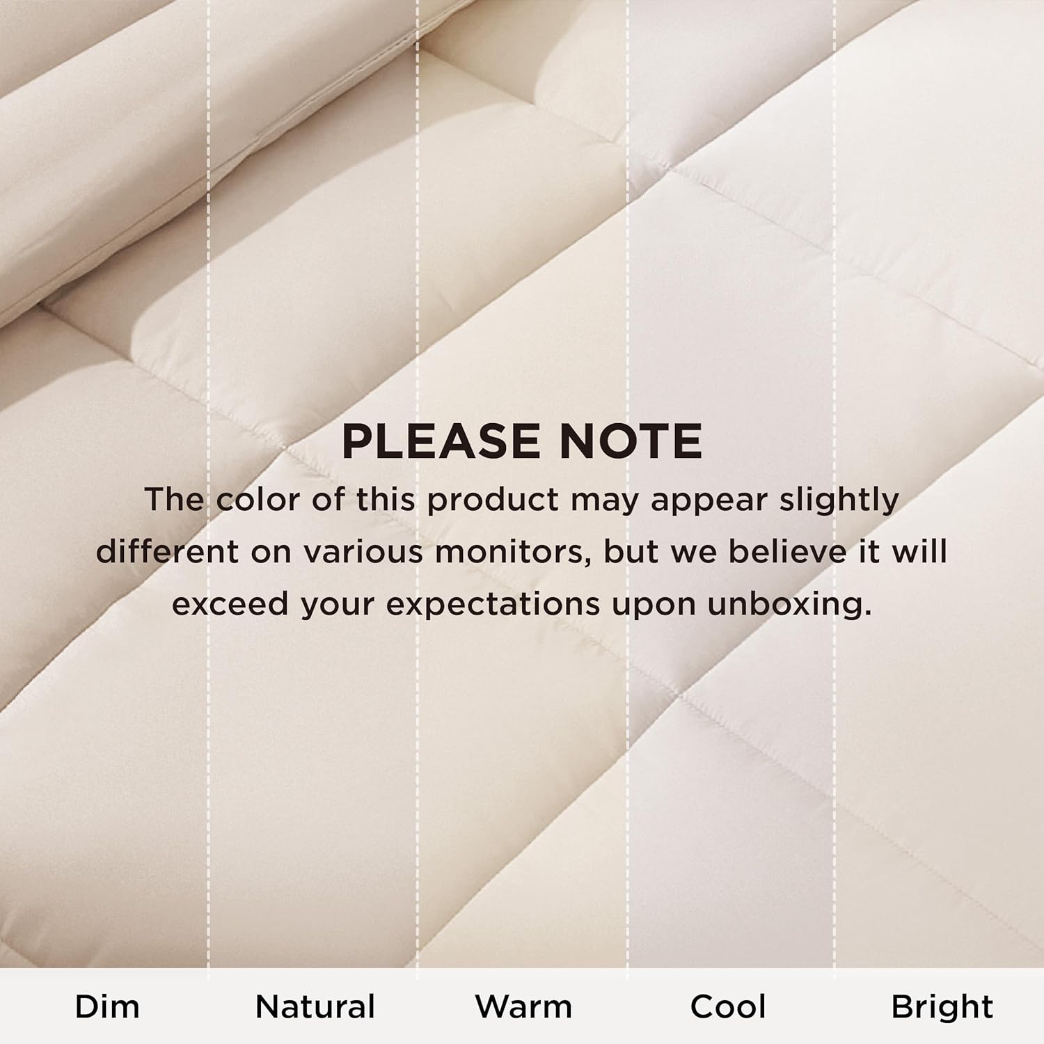 Bedsure Comforter Duvet Insert - Quilted Down Alternative Bedding, Cal King Size, All Season, Beige | 130x120 Inches