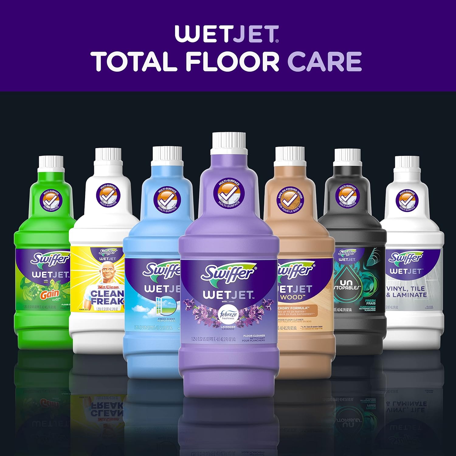 Swiffer WetJet Refill Solution - Fresh Scent Floor Cleaner, 1.25 Liters | Effective & Convenient