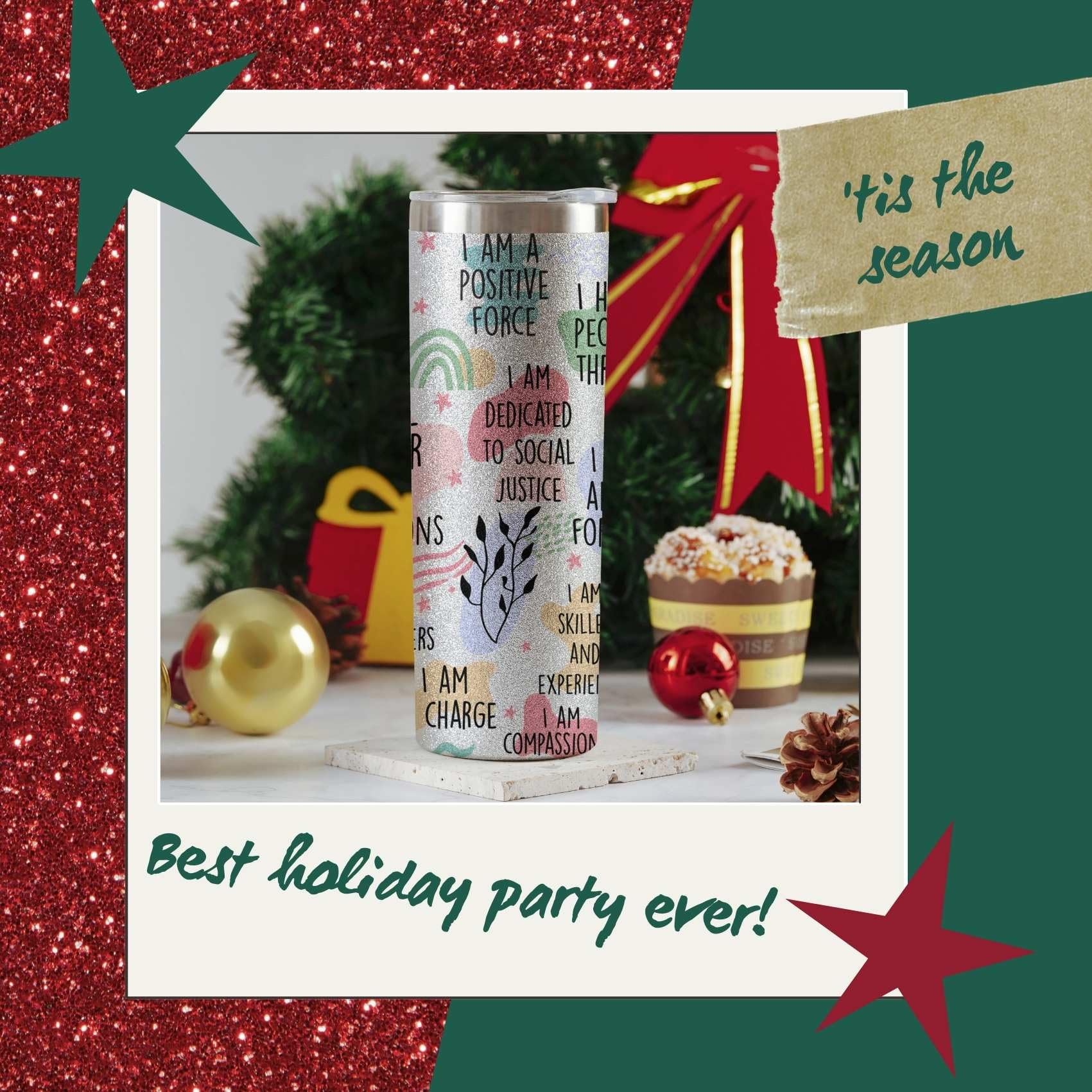 Onebttl Social Worker Gifts For Women - Social Worker - 20oz/590ml Stainless Steel Insulated Glitter Tumbler with Straw - Social Work Month, Appreciation, Graduation Gifts for BSW, MSW, DSW - (Silver)