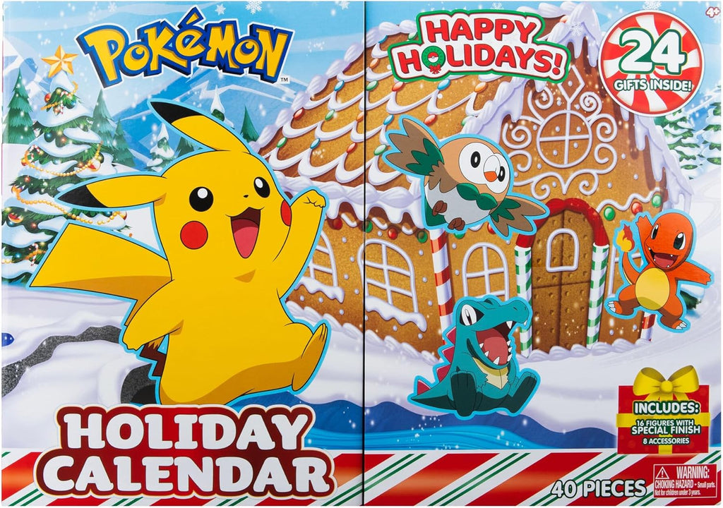 Pokémon PKW3066 Holiday Calendar | 24 Exclusive 2-Inch Battle Figures for Collectors