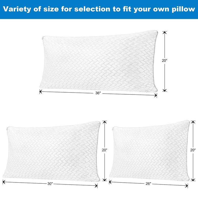 EL ENJOY-LIFE Enjoy Life Cooling Pillow Protectors with Zipper, Quilted Cold Pillowcases for Hot Sleepers, Super Soft Pillow Covers, Polyethylene(PE)-Set of 2 (Standard)