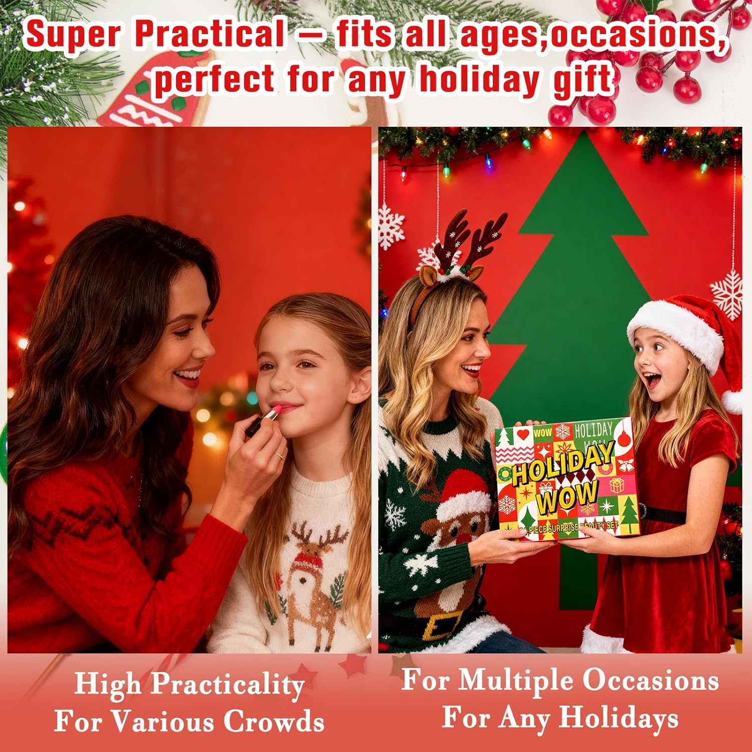 Skiennix All-In-One Makeup Kit for Teen Girls - 24 Individually Boxed Surprises | Eyeshadow, Eyeliner, Lip Gloss & More