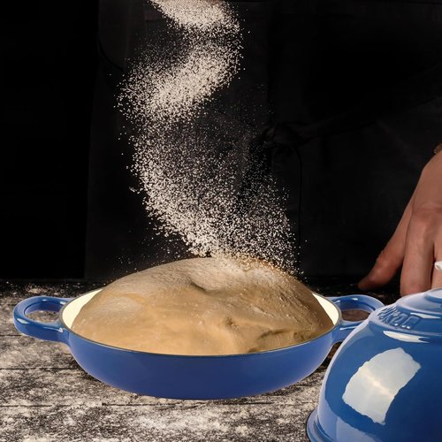CUKOR 7QT Enameled Cast Iron Dutch Oven - Non-Stick Bread Pot for Baking, Roasting & Stewing