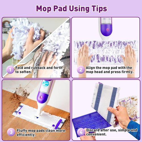 Funtin Power Mop Pads - Unscented Disposable Refills for Swiffer PowerMop | Thickened Multi-Surface Cleaning (40 Pack)