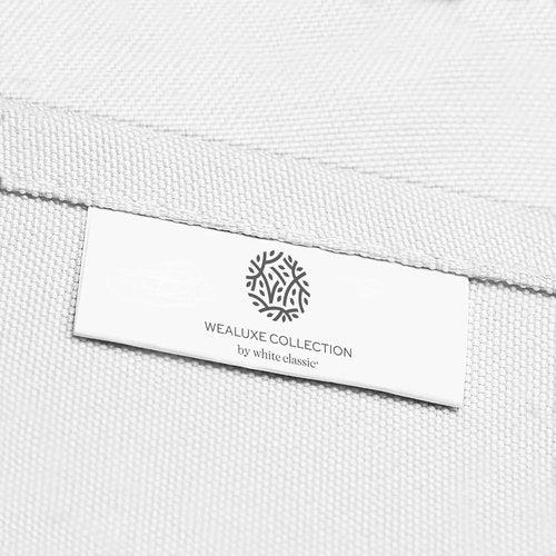 Wealuxe [2 Pack] White Round Tablecloths 90 Inch [Perfect Size for 30-60 Inch Tables] 200 GSM Premium Quality Textured Washable Polyester Fabric 90" Table Cloth White