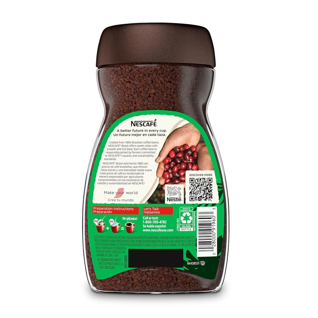 NESCAFÉ CLÁSICO Instant Coffee - Rich Flavor from Brazil | 7 Oz Jar for Quick Brews