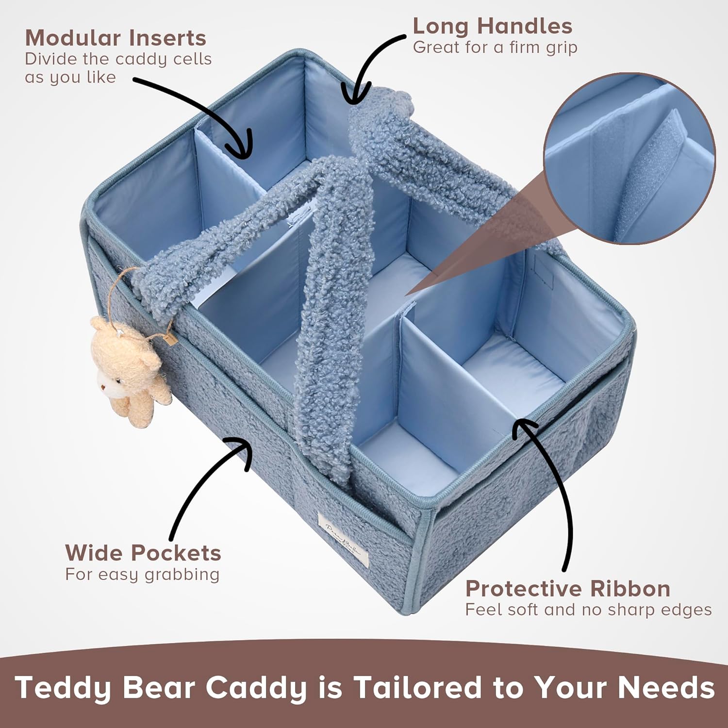 PeraBella Baby Diaper Caddy Organizer - Portable Storage Basket for Newborn Essentials | Ideal Shower Gift