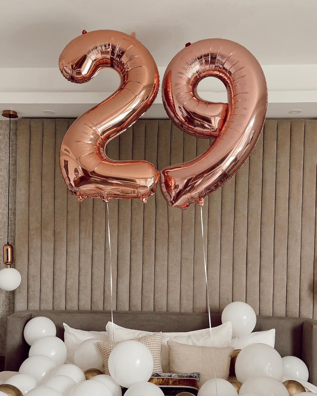 Rose Gold Number 19 Balloon - 40 Inch 19th Birthday Decoration for Men & Women
