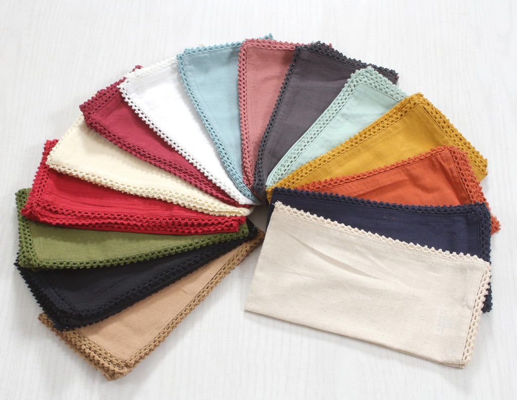 ACCENTHOME Natural Cloth Napkins Set of 12 18x18 inch Cotton Dinner Napkins - Washable Soft Premium Hotel Quality Reusable Napkins Perfect Table Napkins for Family Dinners, Weddings & Everyday Use