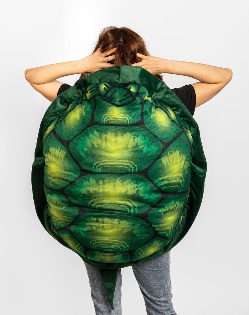 NovaVortex Multifunctional Wearable Animal Turtle Shell Pillow, 40-inch Cozy Plush Costume for Snuggling, Dress-up, Lounging, or Themed Parties, Stuffed with Soft Cotton, Vibrant Print, Hand Washable