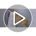 VAEHOLD Heavy Duty Adhesive Wall Towel Hooks Waterproof Stainless Steel Gold 2 Pack