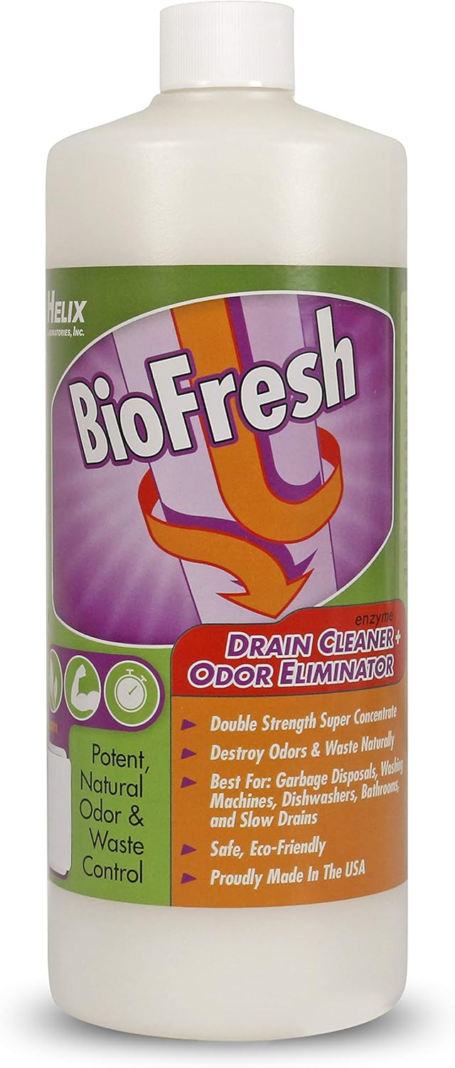 Skiennix Enzyme Drain Cleaner & Deodorizer - Effective Odor Remover for Sinks, Showers & Septic Systems | 32oz