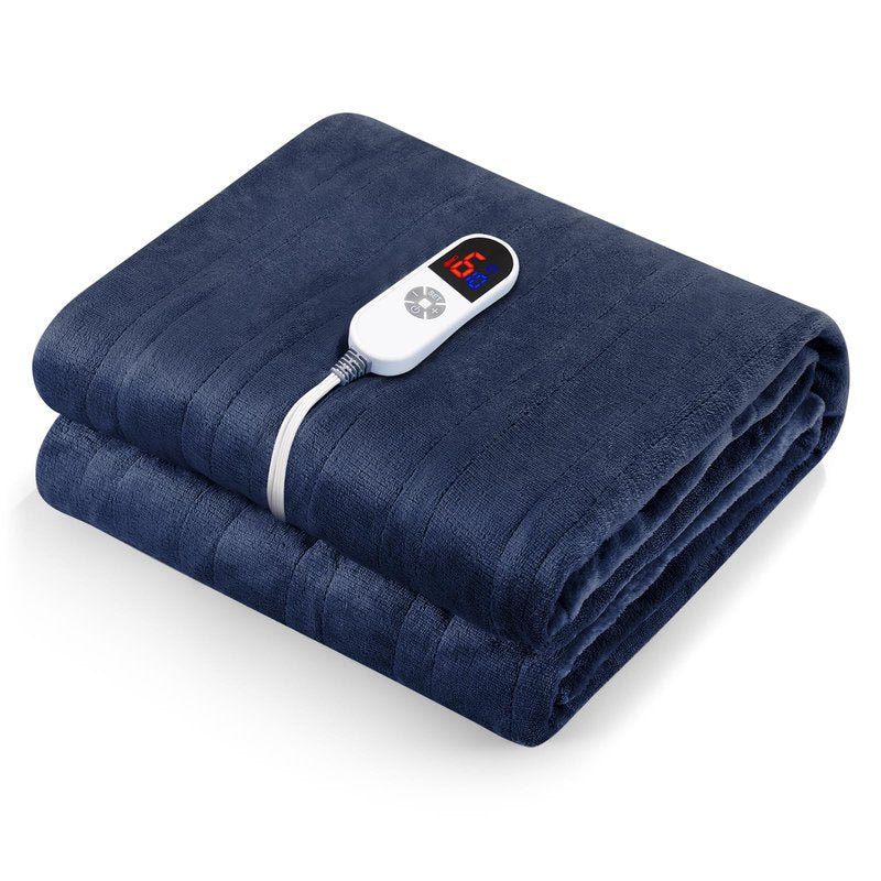 CURECURE Heated Electric Blanket Twin Size 62" x 84" Flannel Heated Blanket with 6 Heating Levels & 10 Hours Auto Off, Comfort Warm Blanket for Home Office Use, Machine Washable