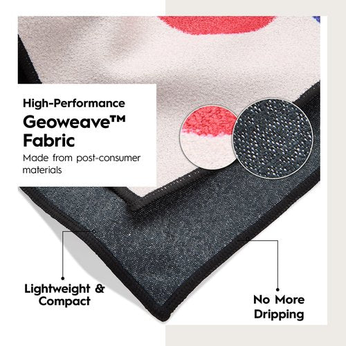 GEOMETRY Micro-Loop Beach Towel – Spring & Summer Collection – Quick-Dry, Sand-Resistant, Ultra-Absorbent Compact Towel for Beach & Travel (Cherry Slush)