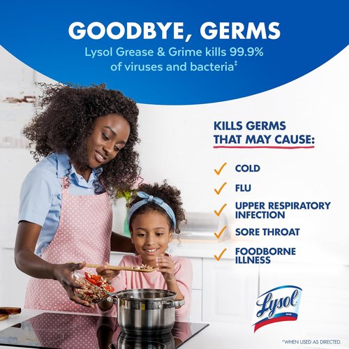 Lysol Pro Kitchen Spray Cleaner - Antibacterial All-Purpose Degreaser | Citrus Scent, 22oz