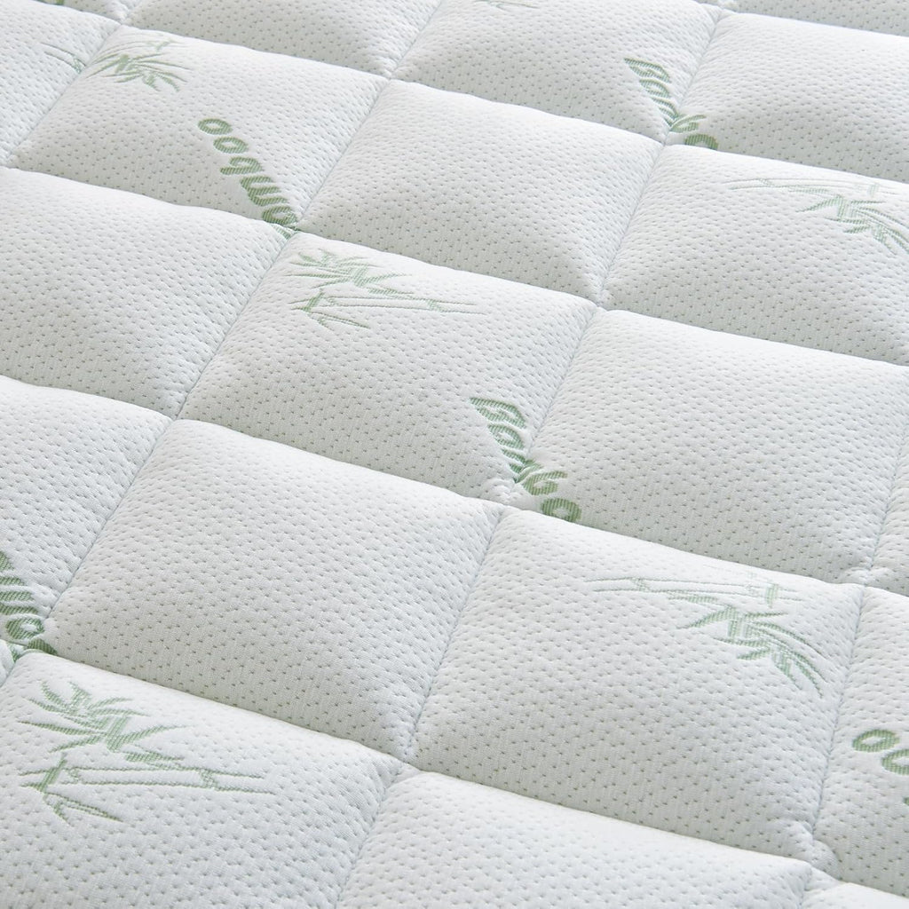 Skiennix Mattress Topper - Ultra Soft Bamboo Viscose Pad for Back Pain Relief | Queen Size, Deep Pocket 8-21 in