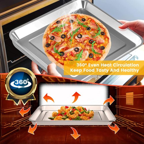 GWBSXM 12" × 12" Baking Pan for Breville BOV800XL BOV810BSS BOV845BSS BOV900BSS Smart Oven, Compatible with Ninja SP100 SP101 SP1001C SP201 Air Fry Oven