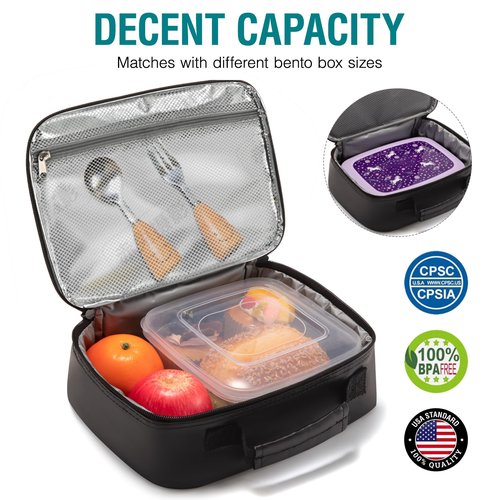 Tongtai Boys Lunch Box,Kids Gamer Lunch Box for School,Leather Insulated Thermal Meal Cooler Lunch Bag for Boys Kids Teen