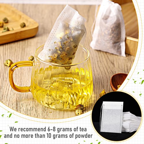 1000 Pcs Disposable Tea Bags Bulk for Loose Leaf Tea Drawstring Empty Coffee Sachets Filter Infuser Strainers for Coffee Spice Christmas Herbs Gift(2 x 2.76 inches)