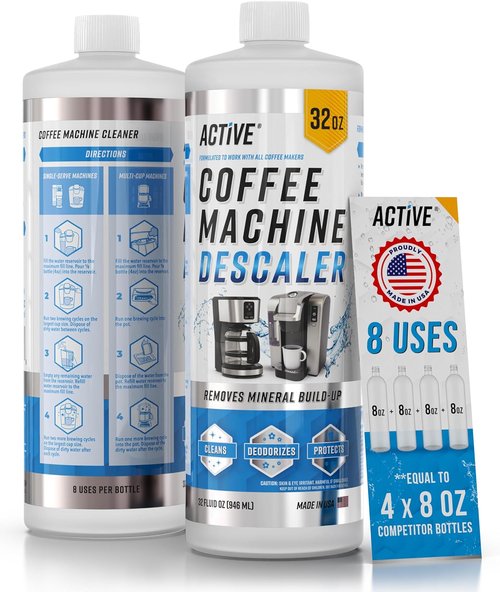 ACTIVE Coffee Machine Descaler | 32oz Descaling Solution for Keurig, Nespresso & More - Limescale Remover