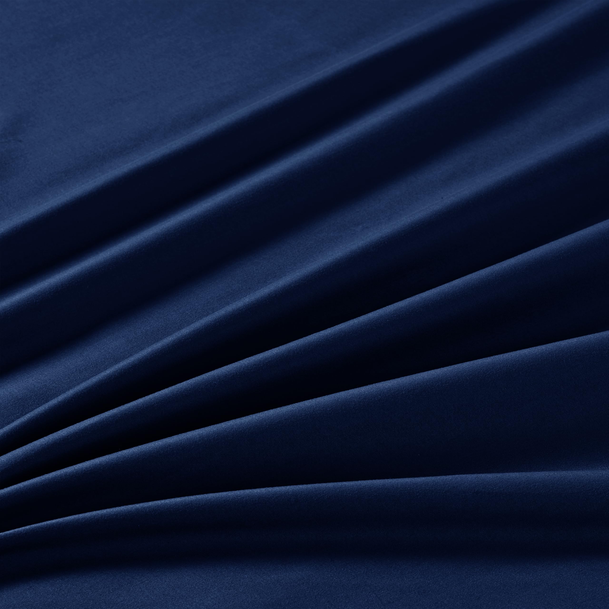 Manyshofu Extra Deep Pocket King Size Sheets - Hotel Luxury 1800 Thread Count Sheets & Pillowcases - Microfiber Bedding Set up to 24" Mattress - Navy Blue Bed Sheets 18-24 Inch Deep Pockets - 4 Piece