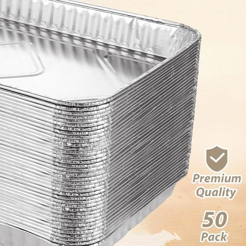 CYEAH Cookie Sheets - 50 Pcs Durable Nonstick Aluminum Foil Pans | 12.6 x 8 in for BBQ & Camping