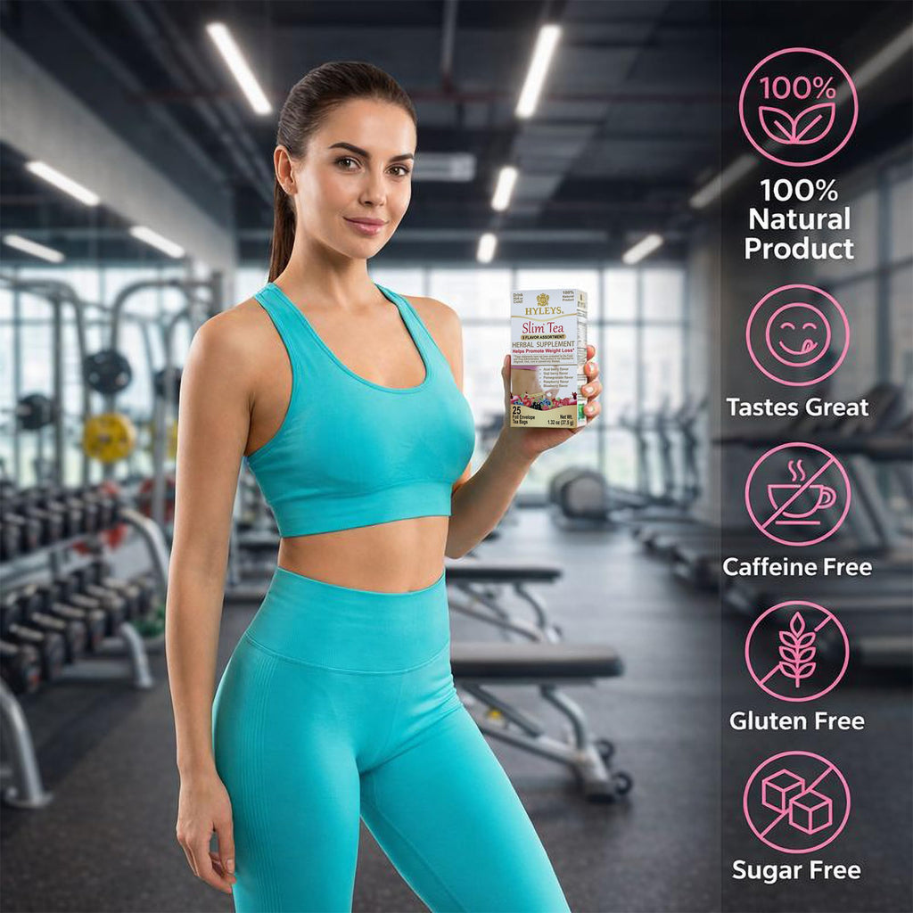 HYLEYS Slim Tea 5 Flavor Assortment - Weight Loss Herbal Supplement Cleanse and Detox - 25 Tea Bags (12 Pack) - Assorted Tea Variety Pack