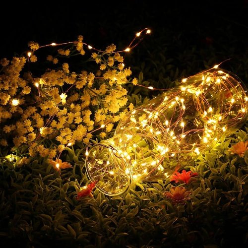 Joomer LED Fairy Lights - Battery Operated 16FT | 50 Cuttable Warm White Starry Lights for Bedroom & Parties