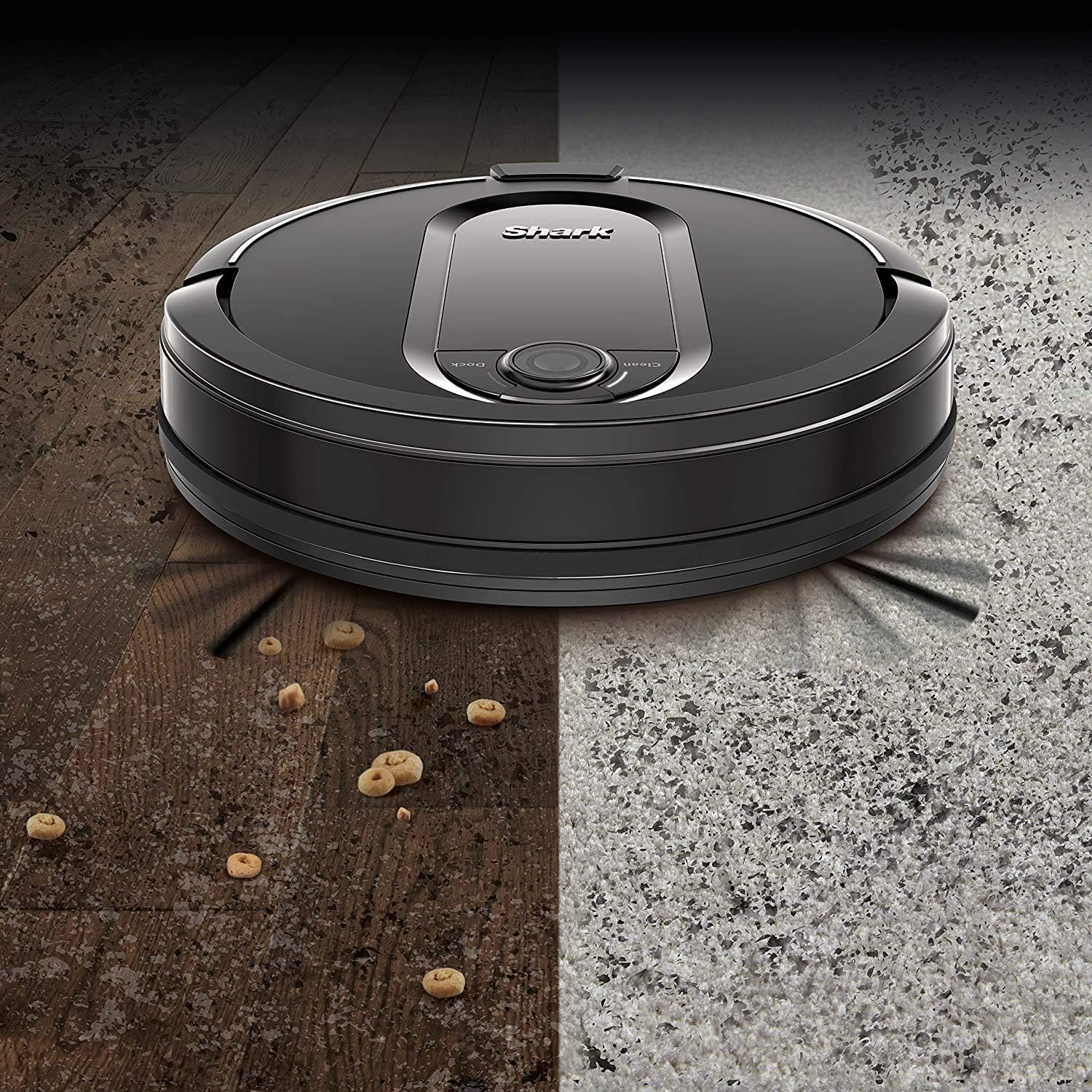 Shark RV1001AE Robot Vacuum - Self-Empty XL with IQ Navigation & Home Mapping | Wi-Fi & Alexa Compatible, Black