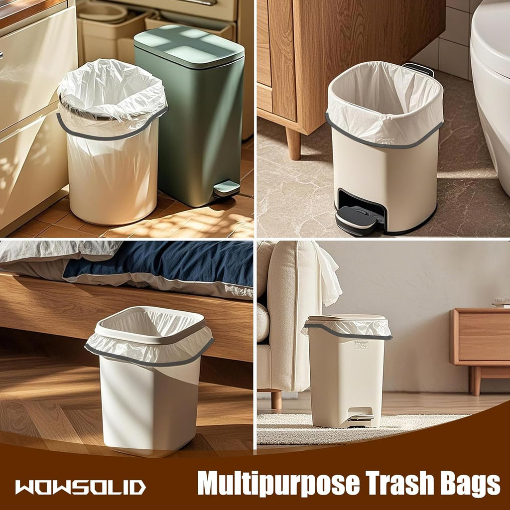 WOWSOLID 4 Gallon Small Trash Bags - 360 Count Drawstring Garbage Bags | 1.2 Mil Thick, Perfect for Mini Bins