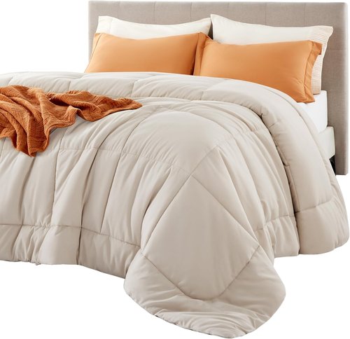 Bedsure Comforter Duvet Insert - Twin Size Quilted Down Alternative Bedding, All Season, 88 x 68 Inches