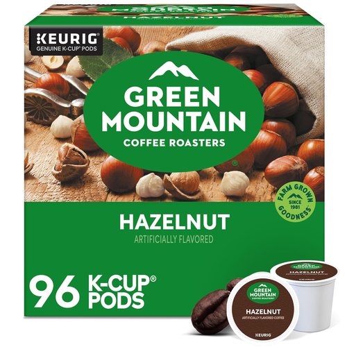 Green Mountain Coffee Roasters Hazelnut Coffee - Light Roast K-Cup Pods, 96 Count